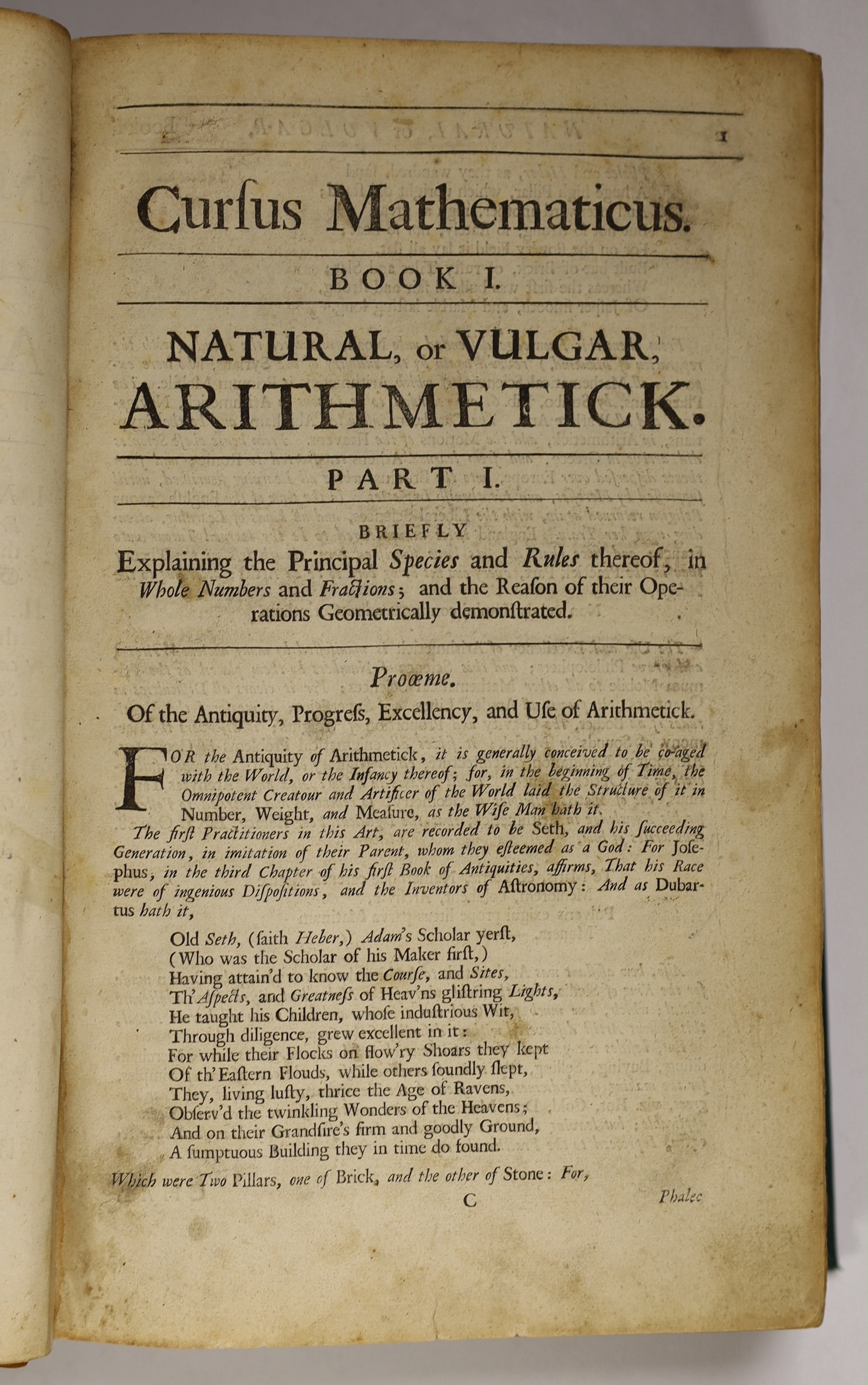 Leybourn, William - Cursus Mathematicus. Mathematical Sciences, in nine books ... With the description, construction, and use of geometrical and nautical instruments ...